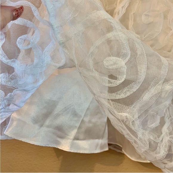 NEW Adrianna Papell Formal Gown Sz 3/4 Hailey Logan Dress Black Satin White Lace - Picture 13 of 16